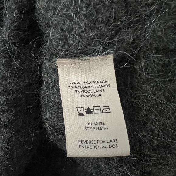 LITA by Ciara Nurture Manchester Plaid Funnel Neck Alpaca Blend Sweater size M - Picture 5 of 7